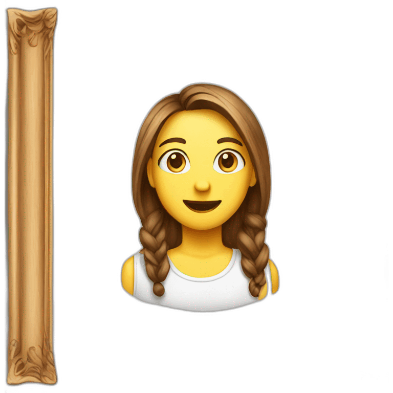 A wooden frame of picture emoji