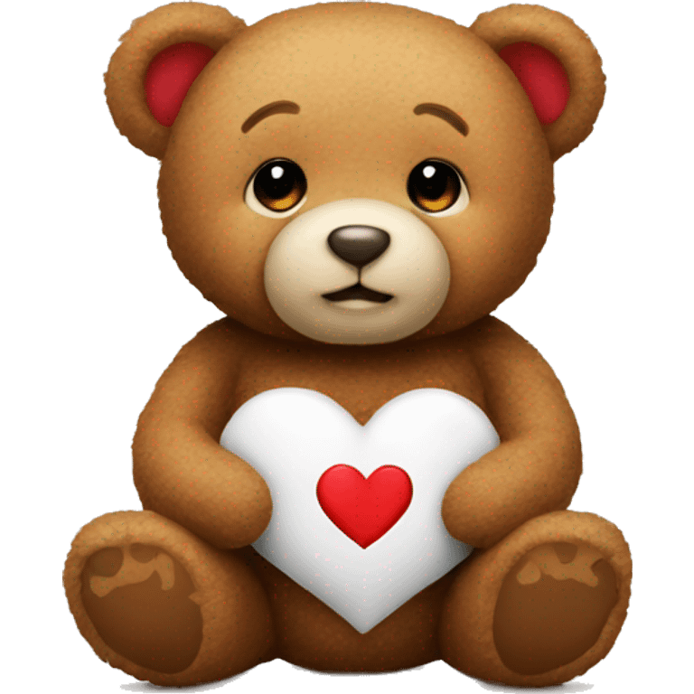 teddy bear with heart emoji