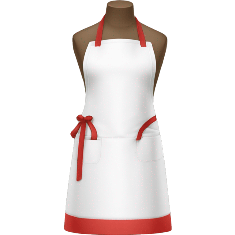 Red and white apron emoji