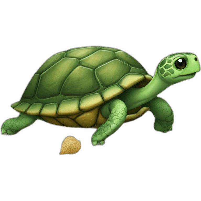 Tortuga en un agujero en el suelo emoji