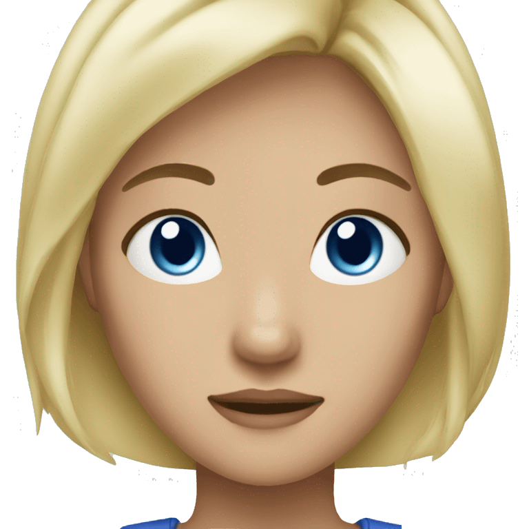 Woman Blonde asian blue eyes  emoji