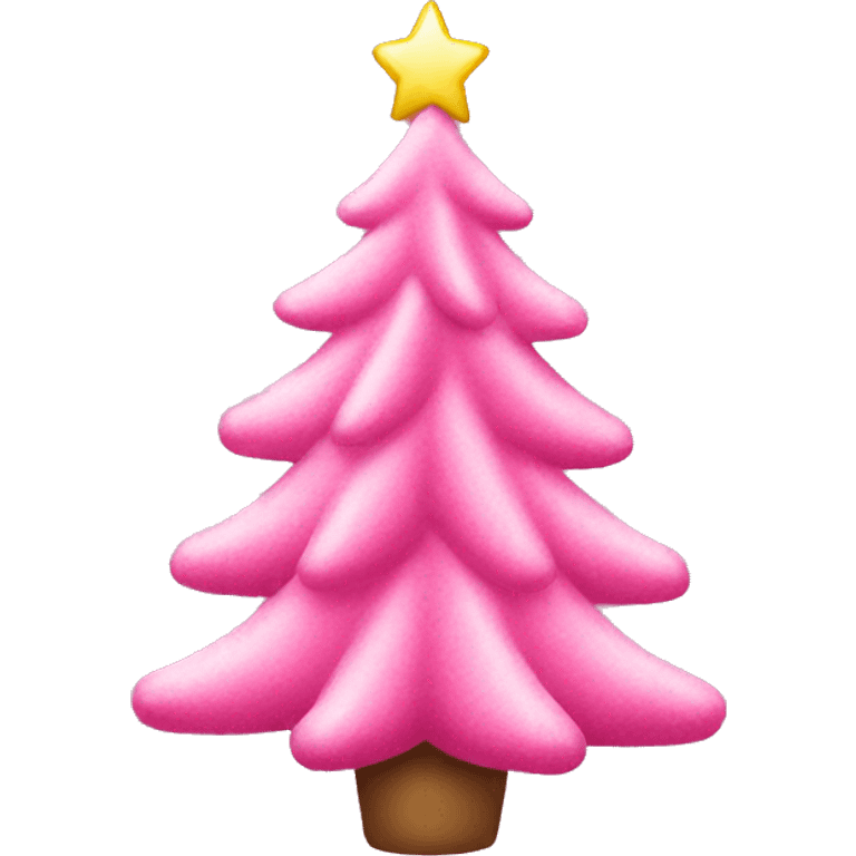 Pink Christmas tree emoji