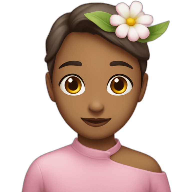 Coração-com flor emoji