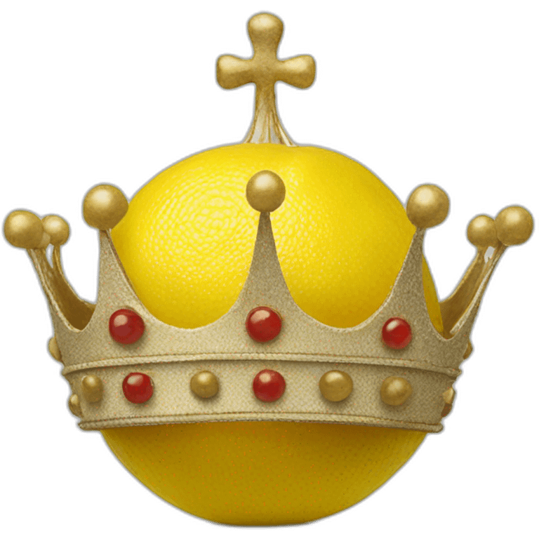 Crown on a lemon emoji