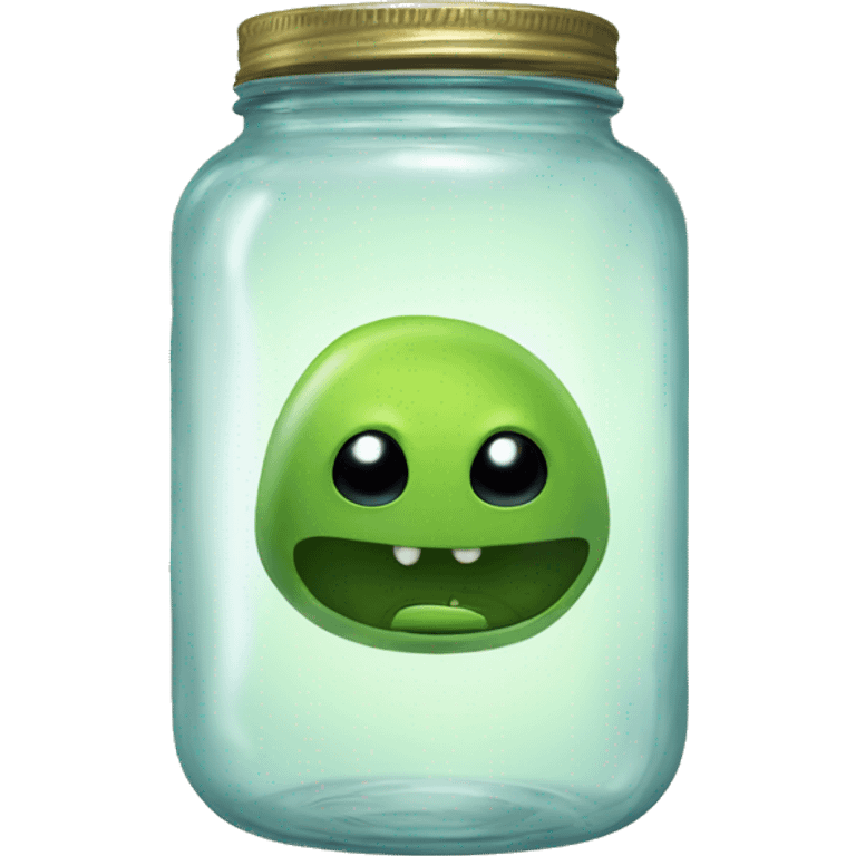 alien head in a pickle jar emoji