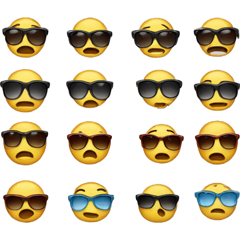 Sunglasses emoji x Crying emoji  emoji