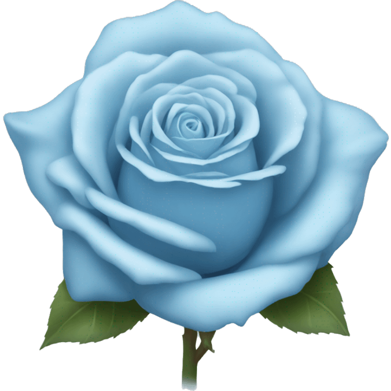 Pastel blue rose emoji