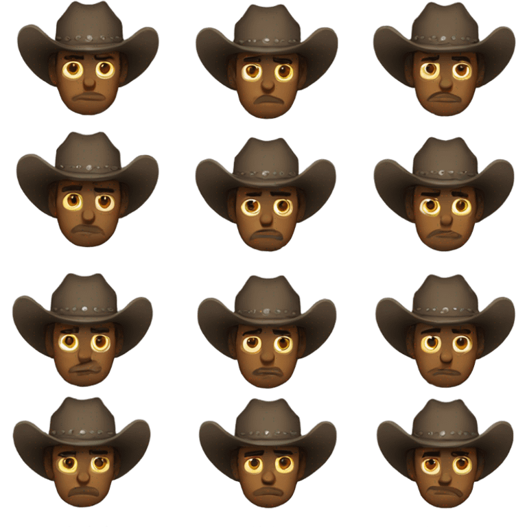 sad cowboy emoji