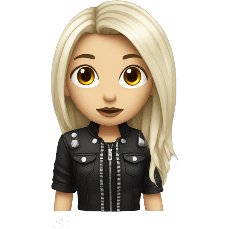 girl rockstar with emo style emoji