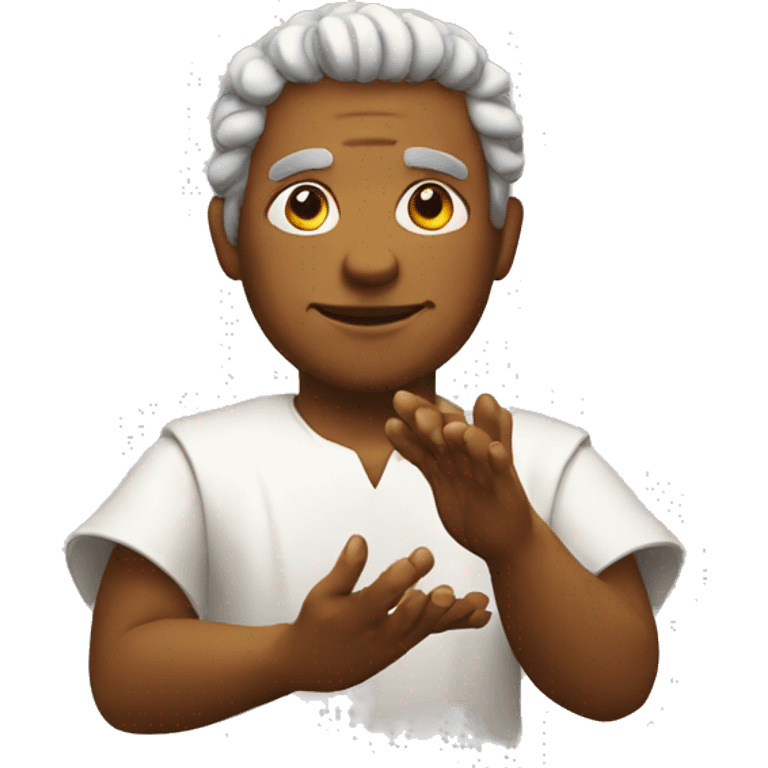 god with hands out emoji