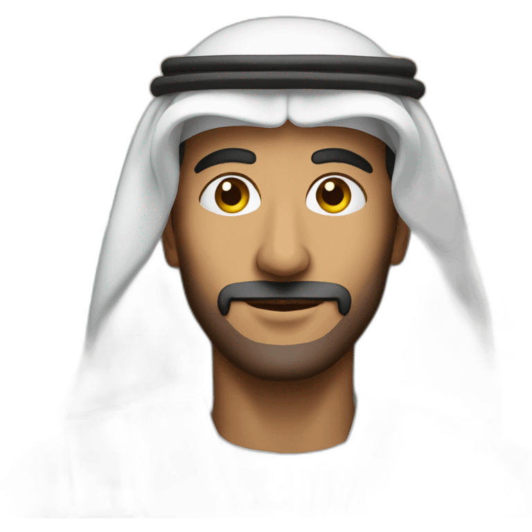 a man from saudi arabia, with a sky background emoji