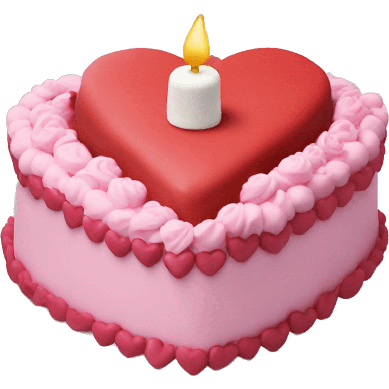 Heart shaped birthday cake  emoji