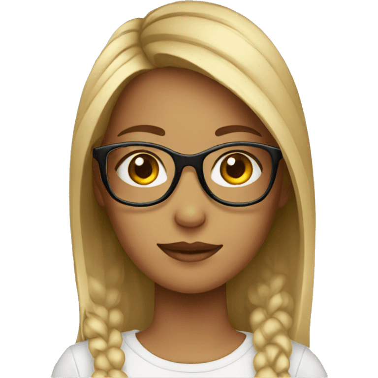 Girl with glasses  emoji