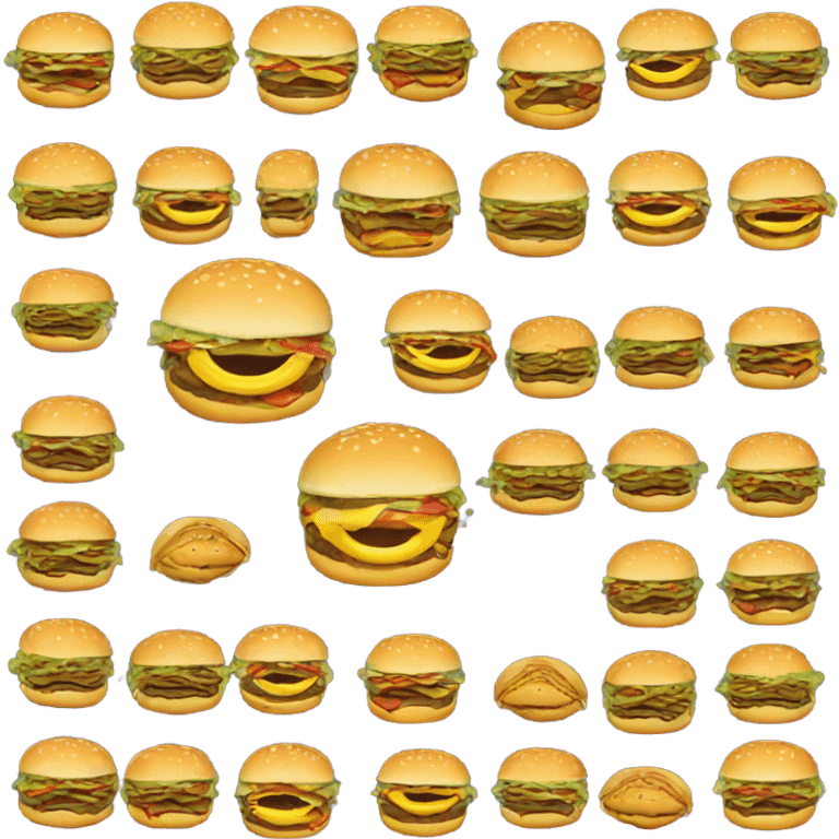 Smiley eating hamburger  emoji