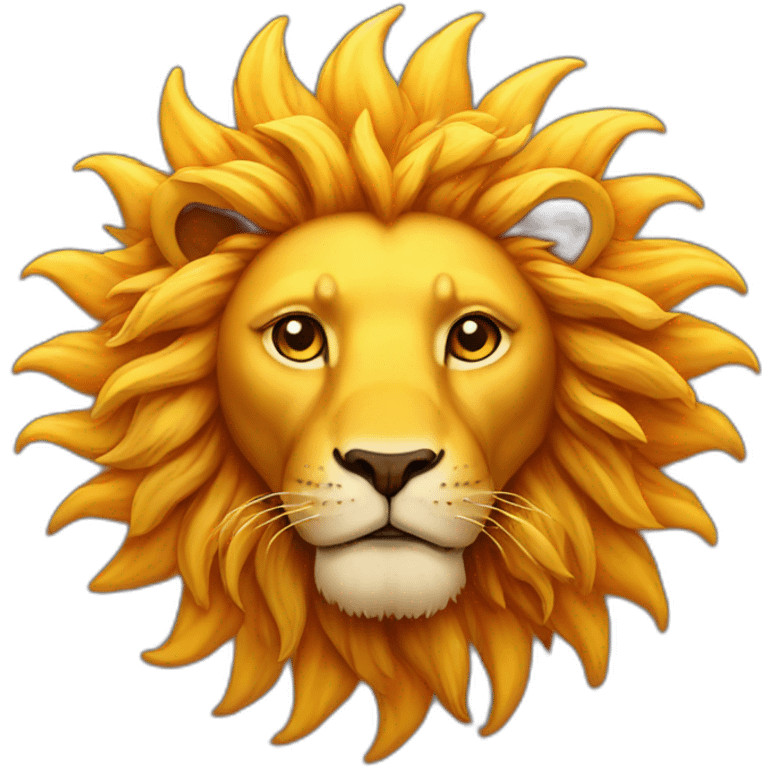 Sun and lion emoji