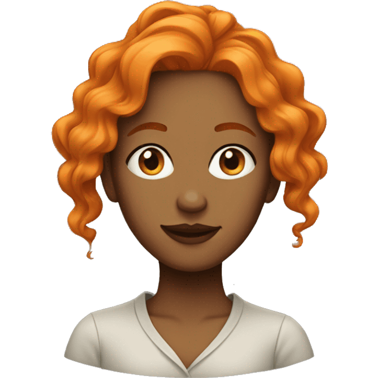 Artist woman with orange hair emoji