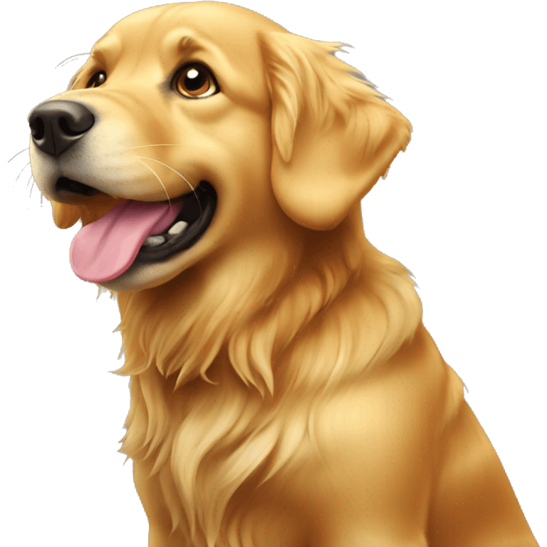 golden retriever peeing emoji