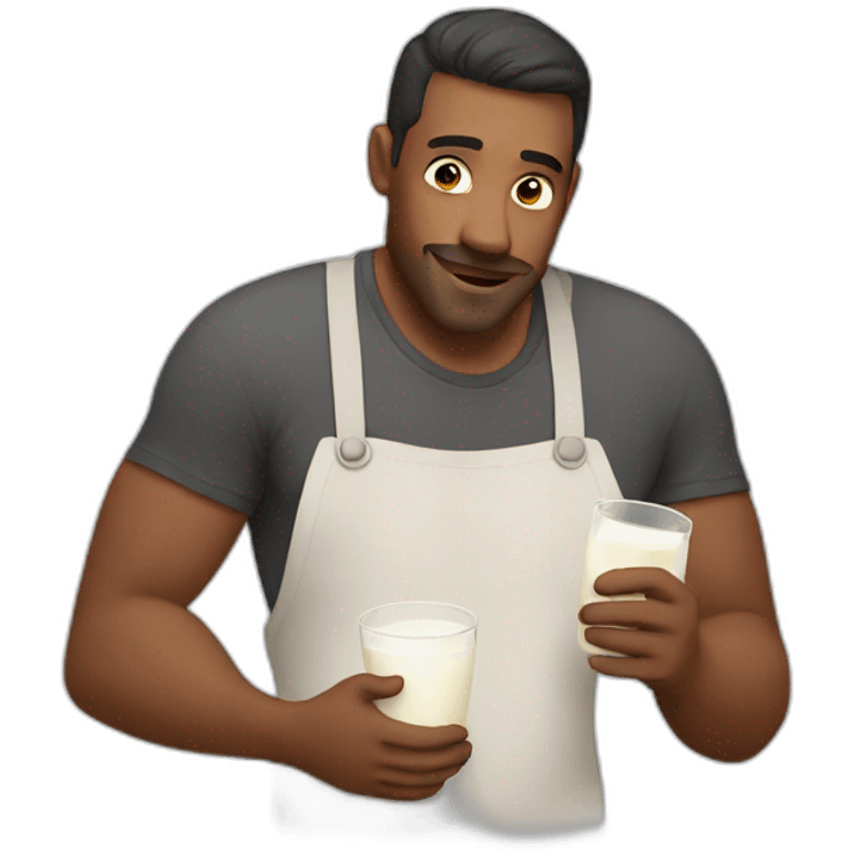 Dad with milk emoji