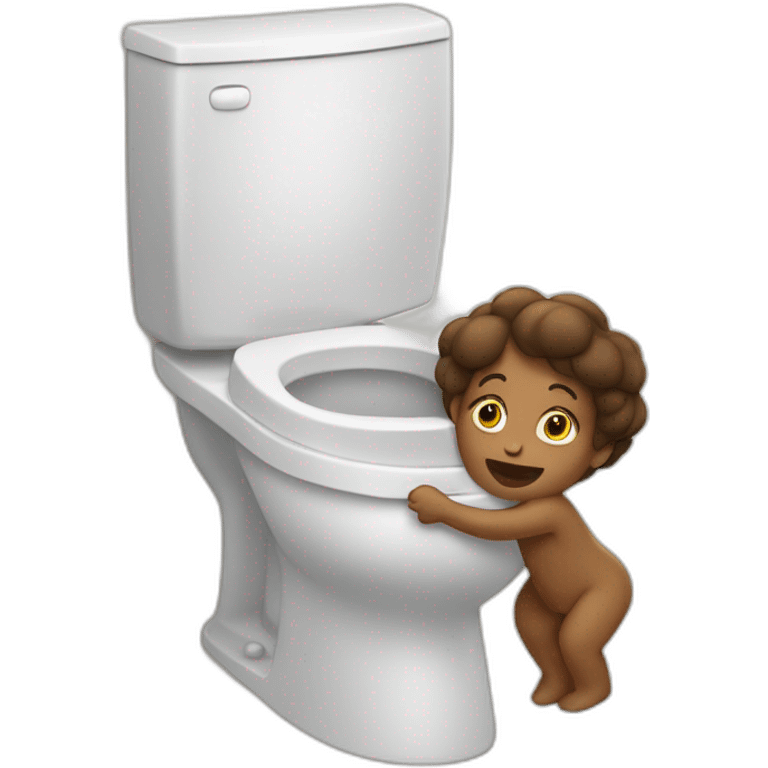 Maman qui fait caca dans les toilettes emoji