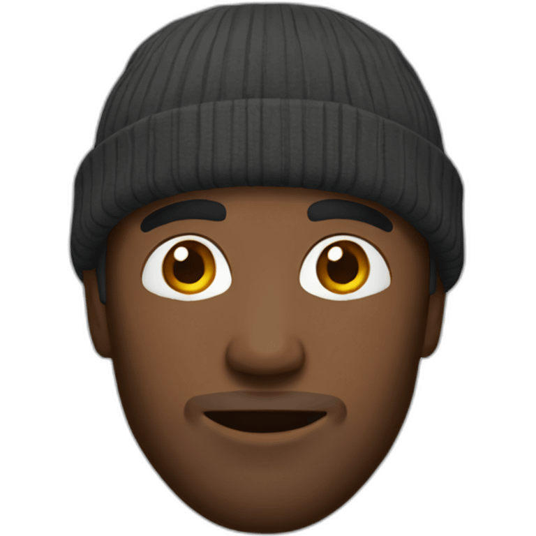 man with short beanie emoji