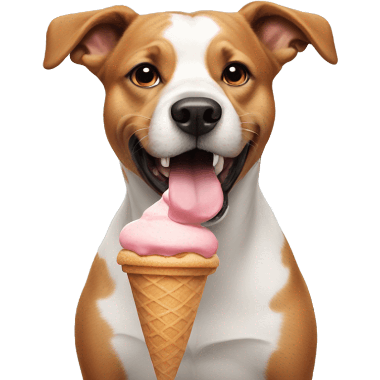 Dog with a ice cream emoji