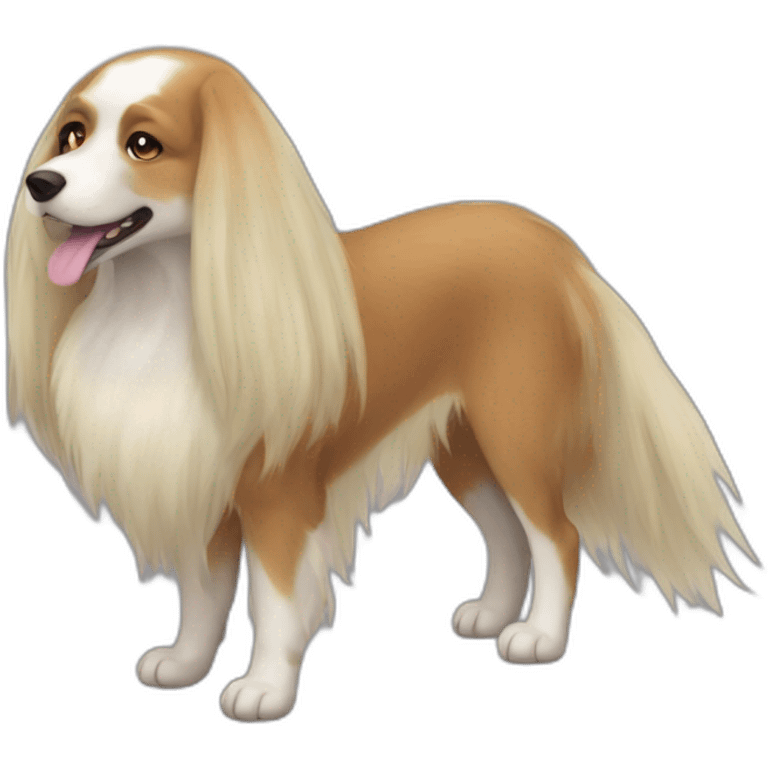 witchy pollux dog really long hair emoji