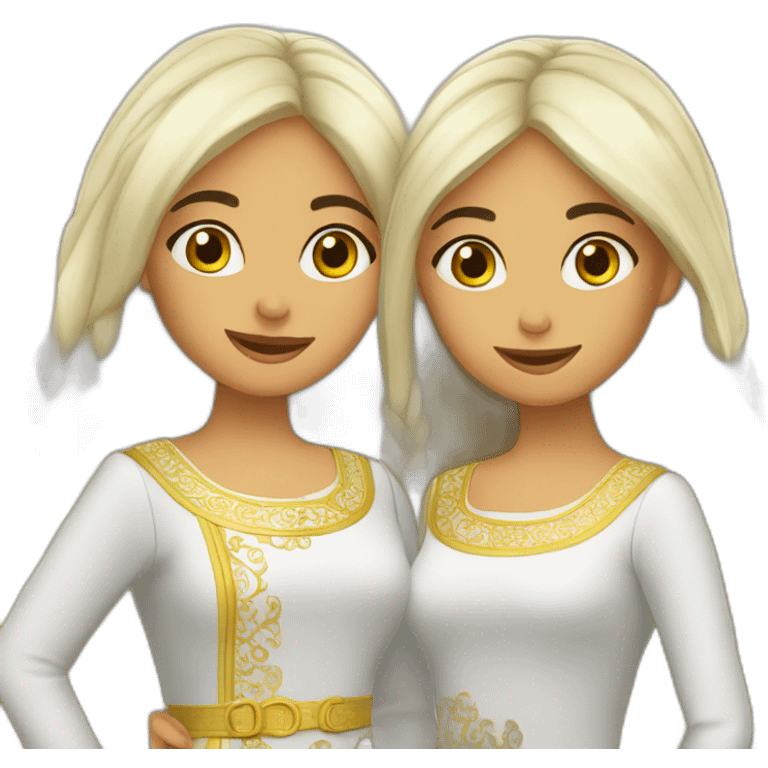 Deux amies filles algériennes emoji