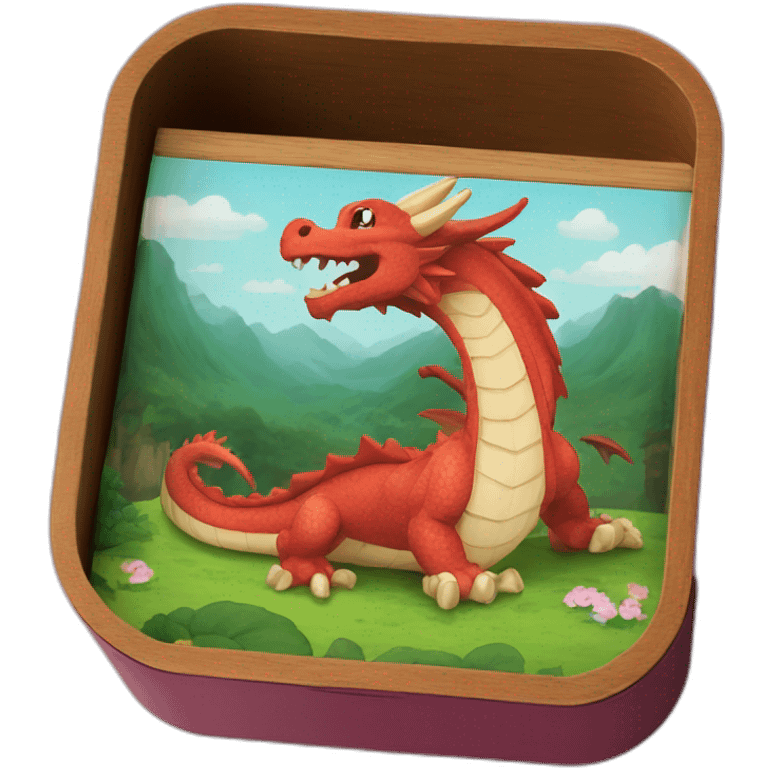 dragon wood bento box emoji