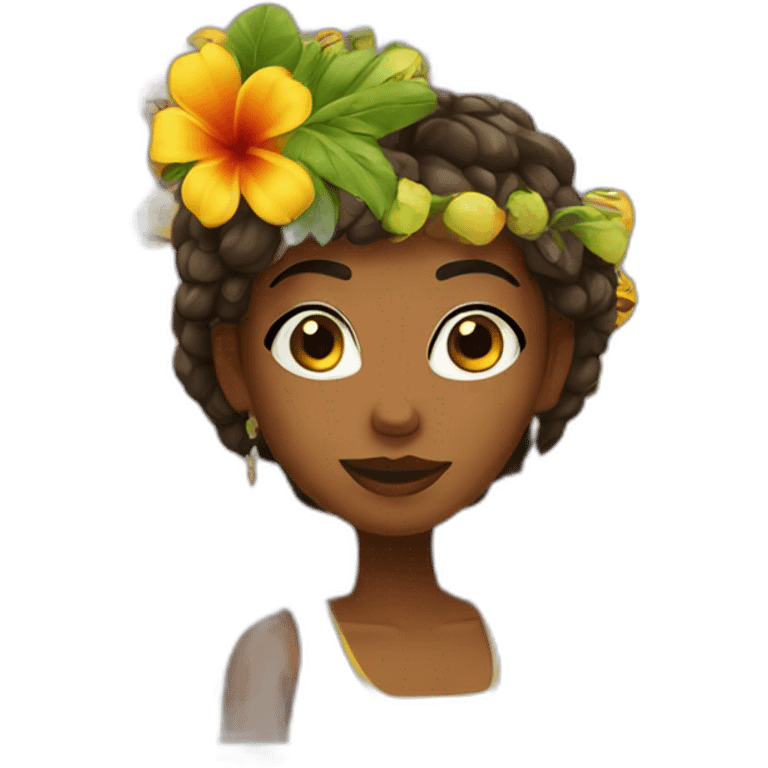 Guadeloupe girl wow emoji