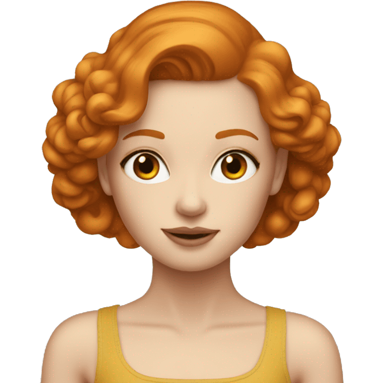 beautiful top model ginger girl  emoji