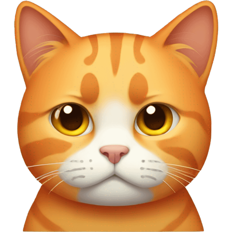 Orange sad cat emoji