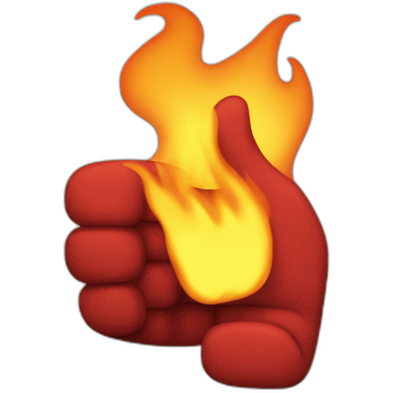 flames thumbs up emoji