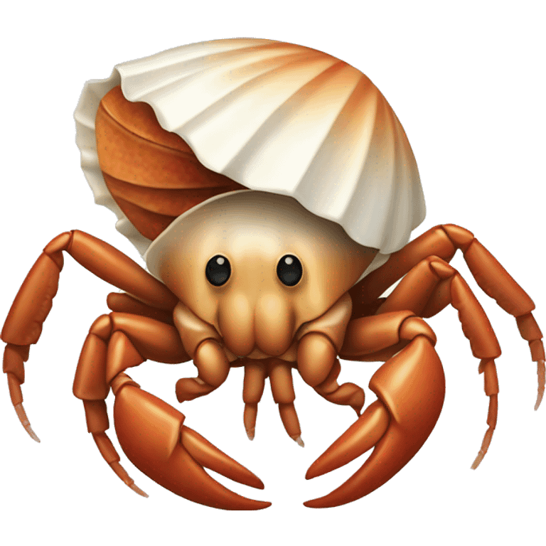 hermit crab with white shell emoji