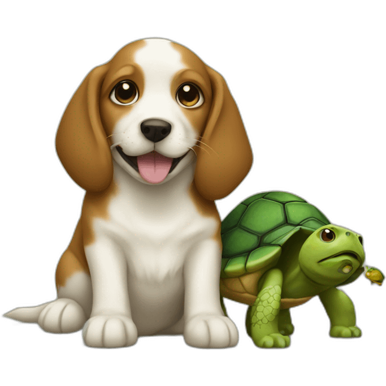 dog with turtle emoji