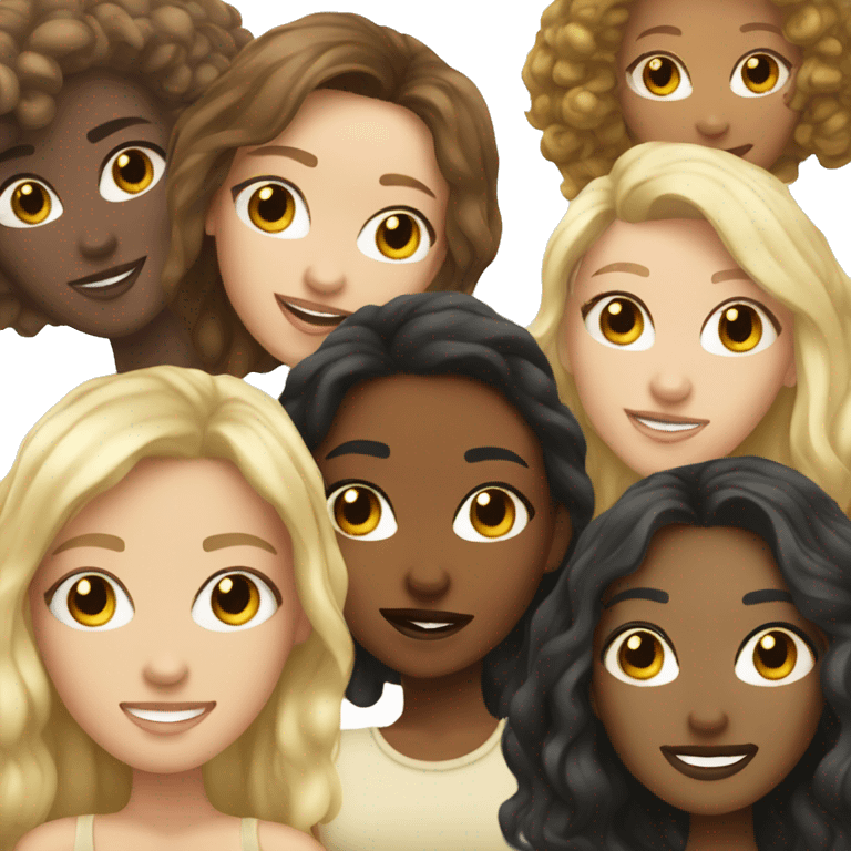 selfie of light-skinned girls emoji