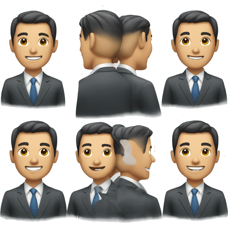 asian businessman smiling emoji