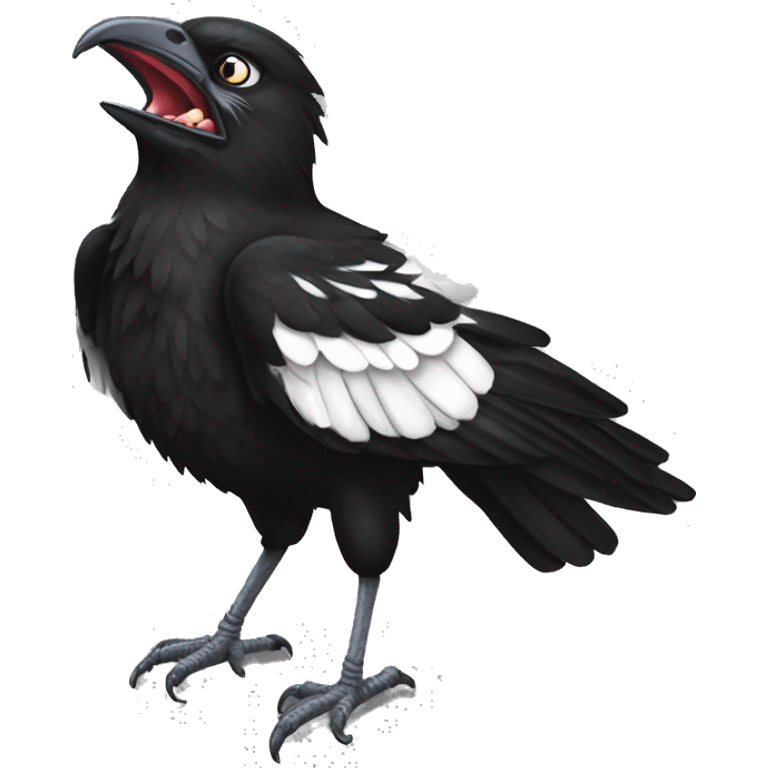 Collingwood magpie with fangs  emoji