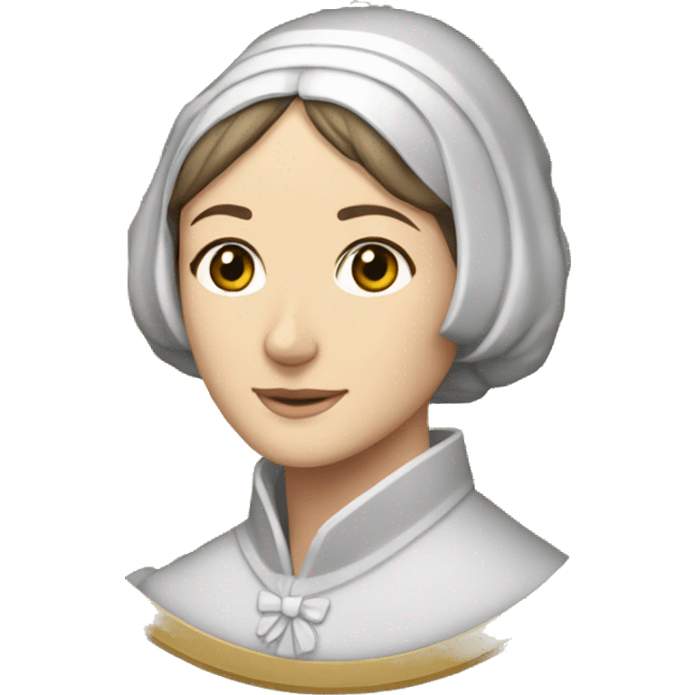 Moneda con el rostro de florence nightingale emoji