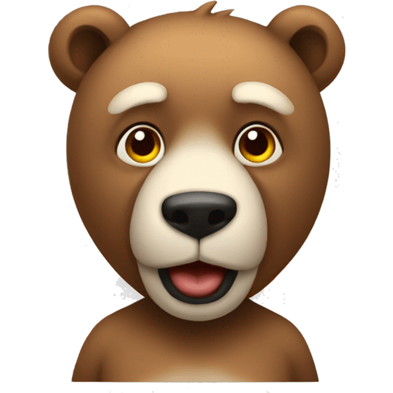 cara de oso indiferente emoji