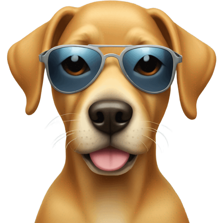 Dog with cool sunglasses emoji