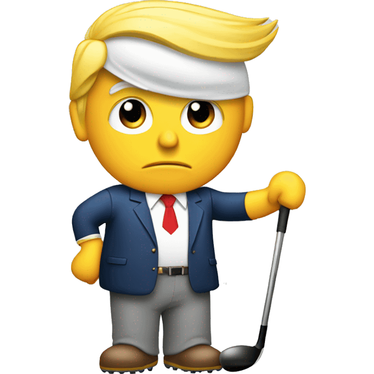 Donald trump golfing  emoji