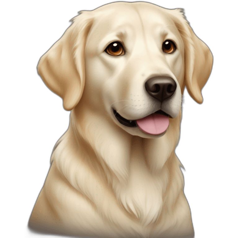 white golden retriever labrador mix emoji