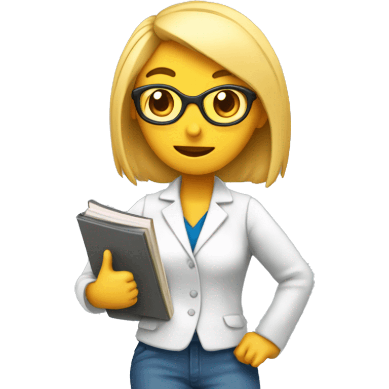 chica dando clases de educación física emoji