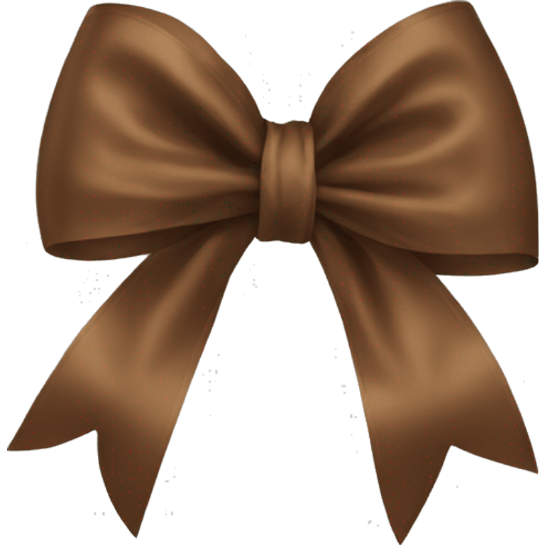 Brown silk bow emoji