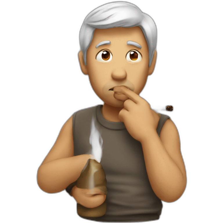 wondering smoker emoji