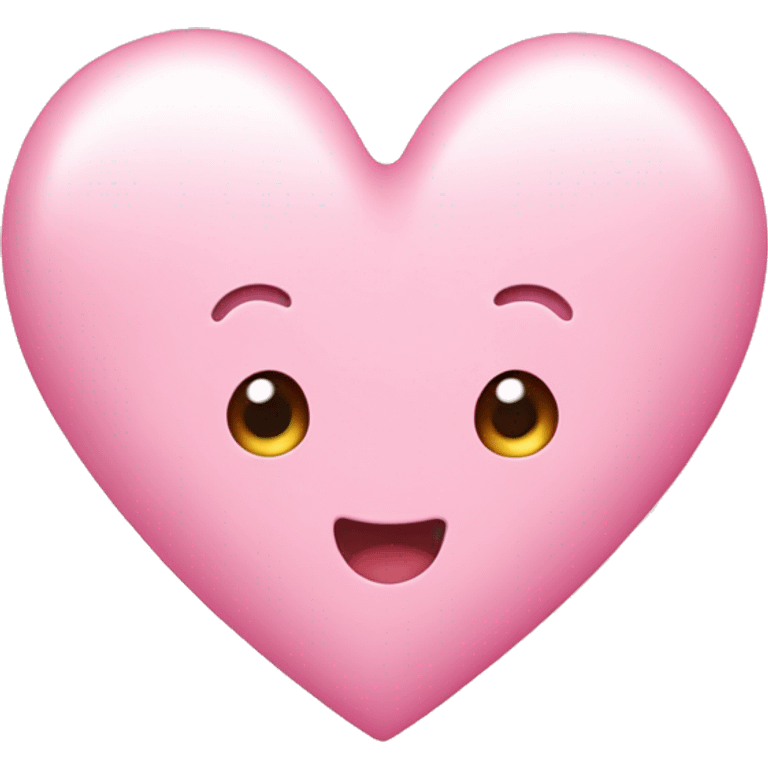 light pink heart with a cute ribbion emoji