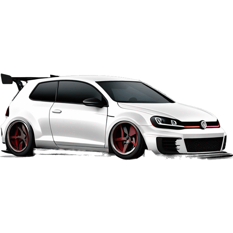 2016 VW GTI with a rocket bunny wide-body body kit lowered on 3SDM 0.01 wheels emoji