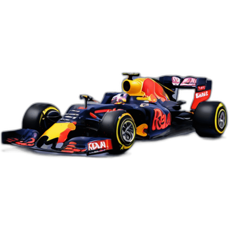 Redbull F1 Car with Max Verstappen emoji