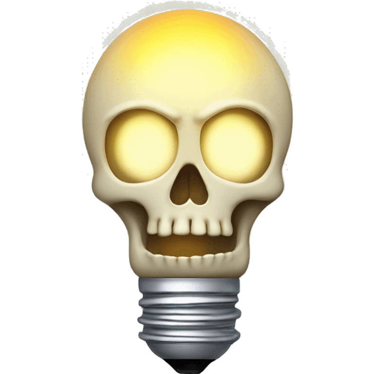 light bulb shaped as a skull emoji