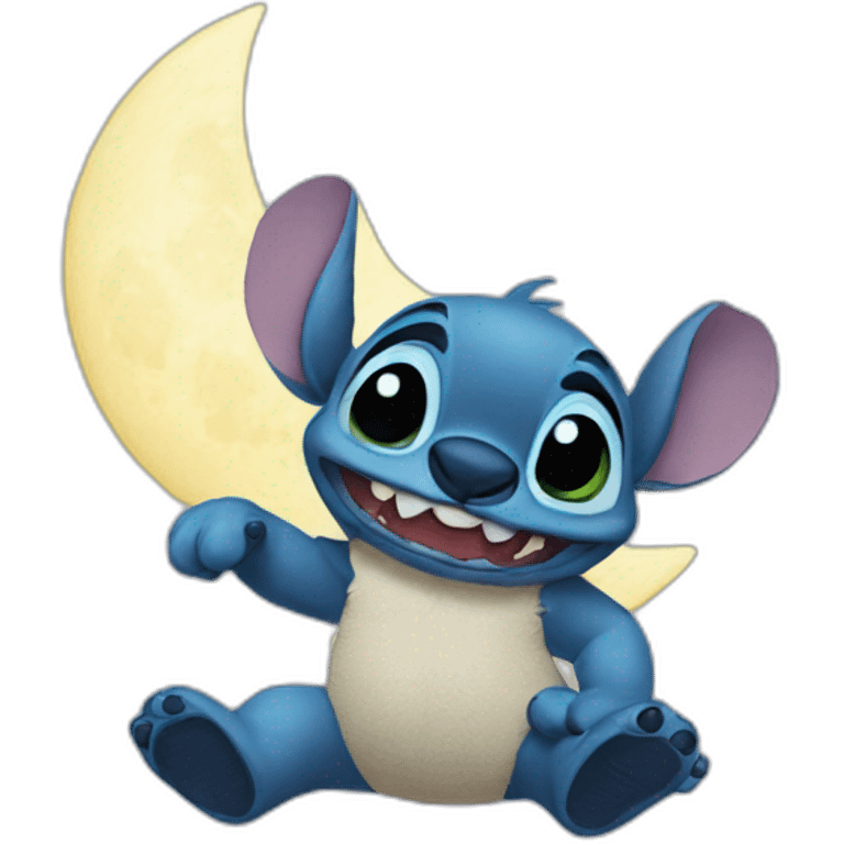 stich et la lune* emoji